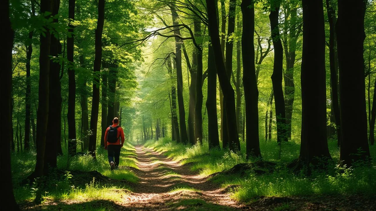 Path through quiet woodland
