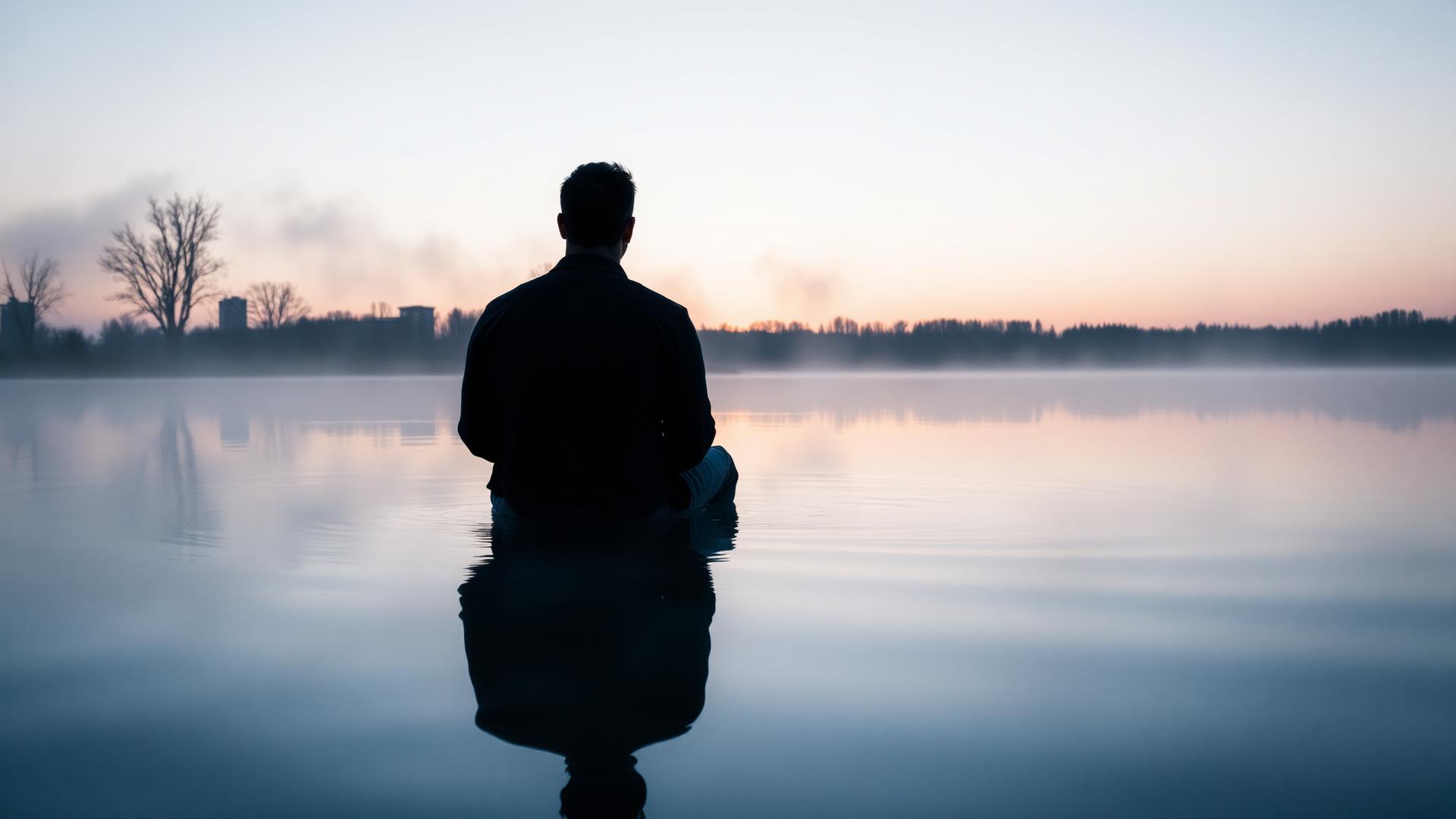 Man finding support through a peer support group for male survivors