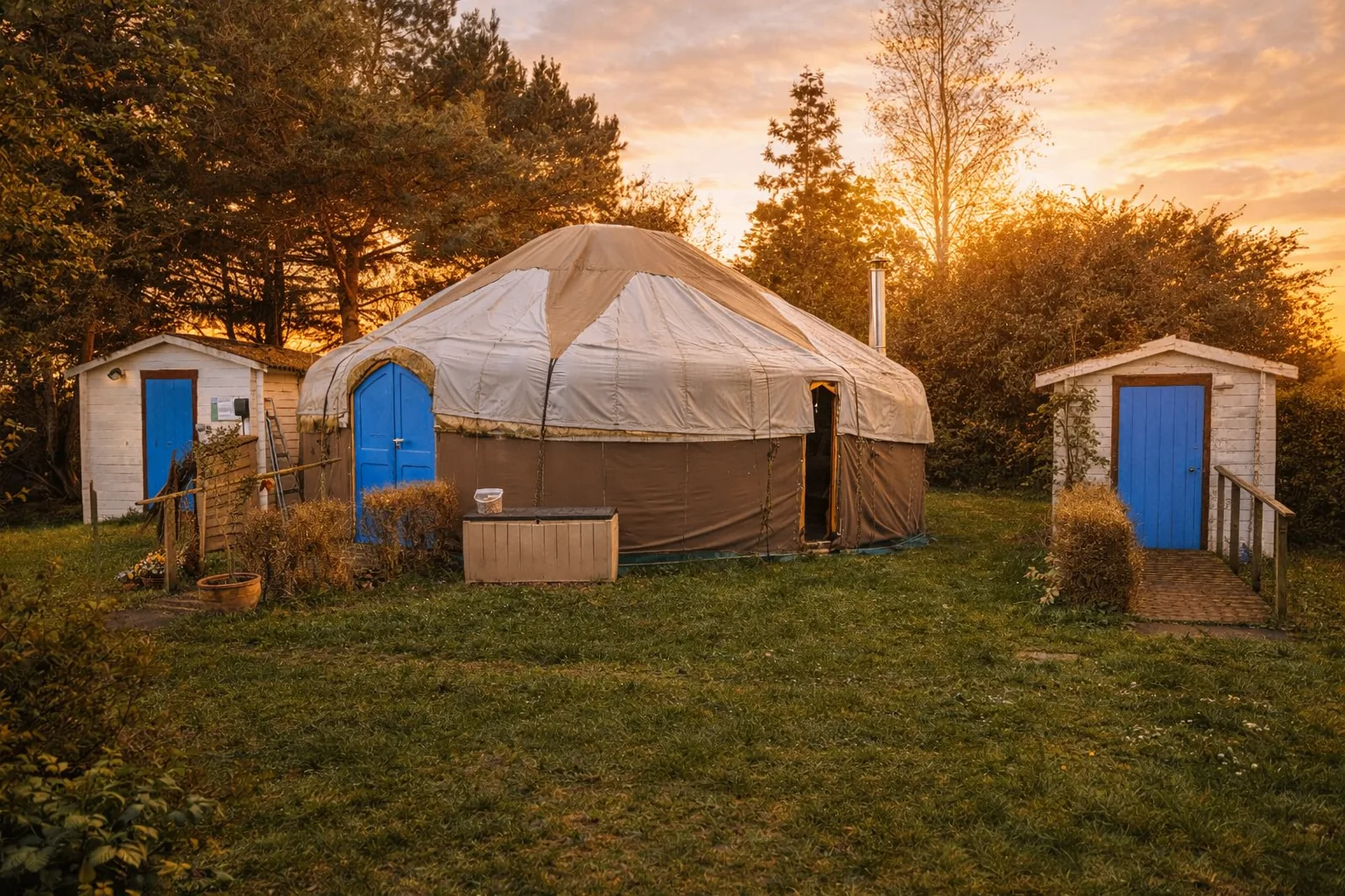 The Yurt at The Quiet View, Kingston, venue for MENd Together gatherings near Canterbury, Kent